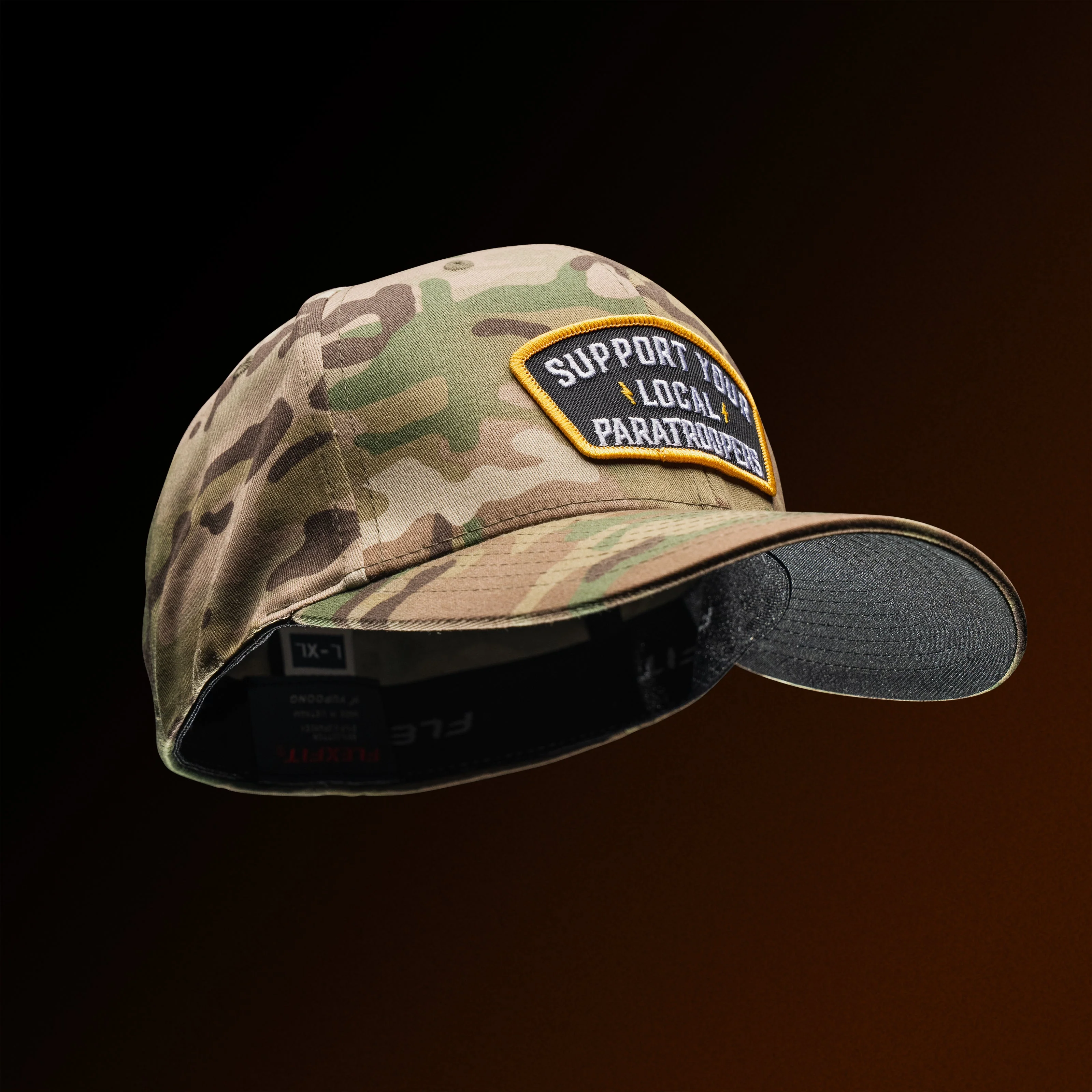 Support Your Local Paratroopers Patch Flexfit Hat - Image 4