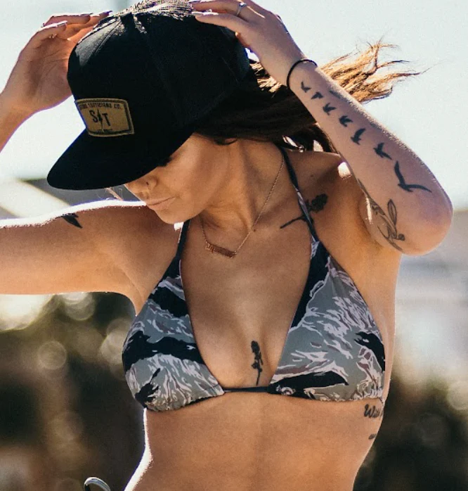 Tiger Stripe Reversible Bikini - Top - Image 3