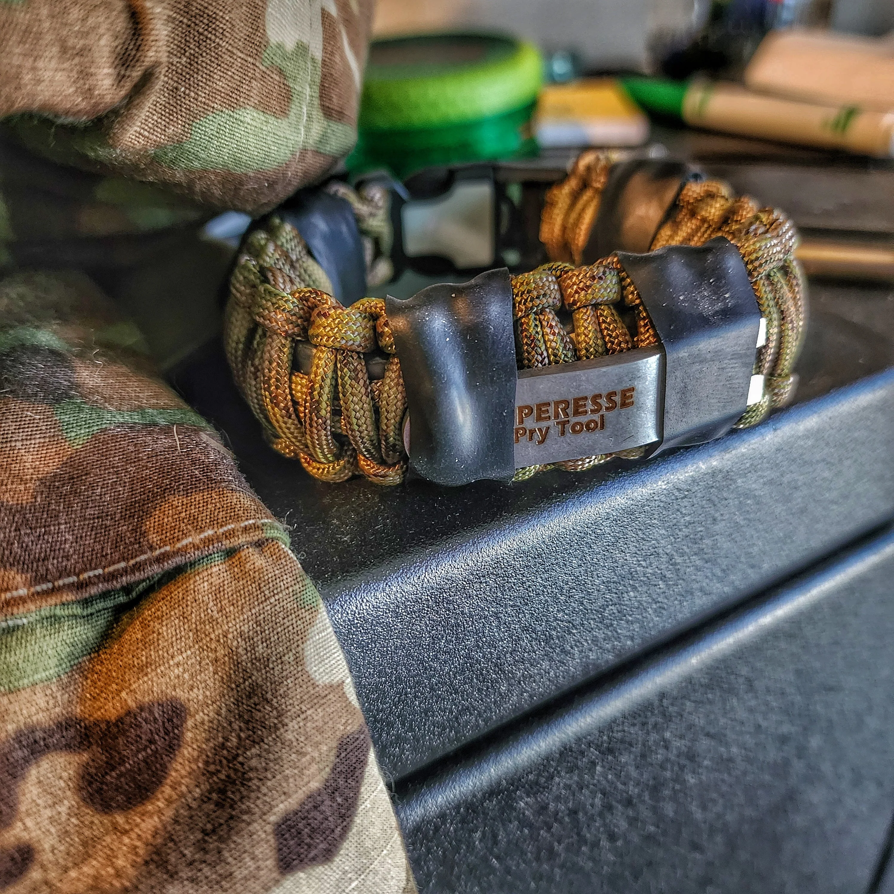 Urban Carry Strap - EDC Bracelet with Pry Bar, Firestarter, Kevlar Saw and Cuff Key or LED Flashlight. - Image 18