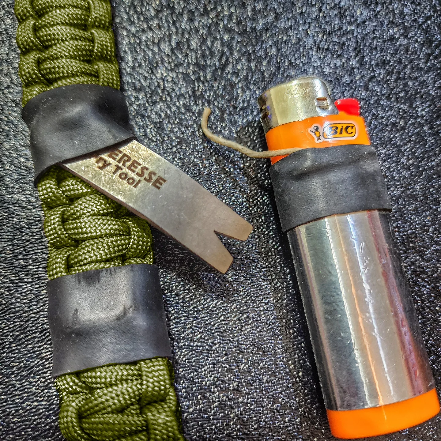Urban Carry Strap - EDC Bracelet with Pry Bar, Firestarter, Kevlar Saw and Cuff Key or LED Flashlight. - Image 6