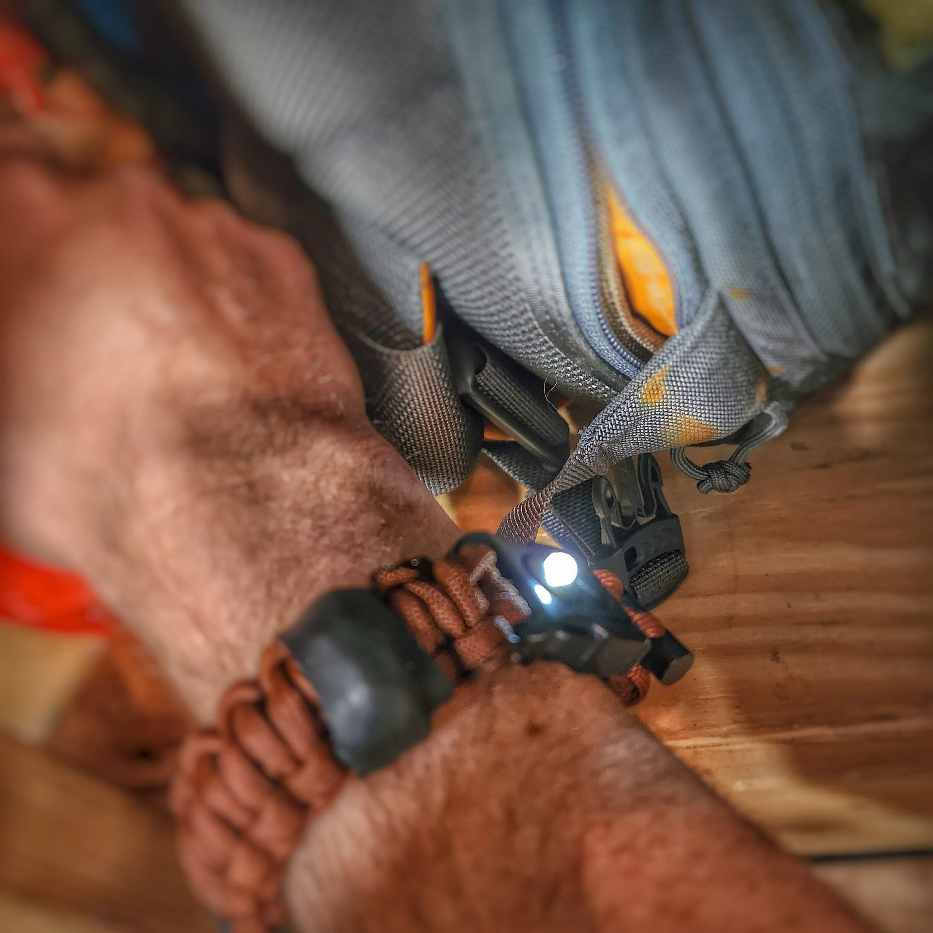 Urban Carry Strap - EDC Bracelet with Pry Bar, Firestarter, Kevlar Saw and Cuff Key or LED Flashlight. - Image 8