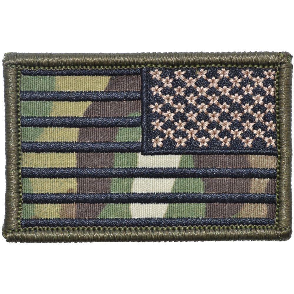 US FLAG 2 X 3 TACTICAL PATCH - MULTICAM W/ BLACK - Image 2