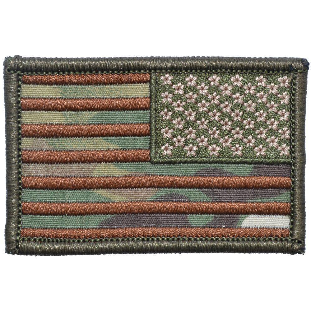 US FLAG 2 X 3 TACTICAL PATCH - MULTICAM W/ SPICE BROWN - Image 2