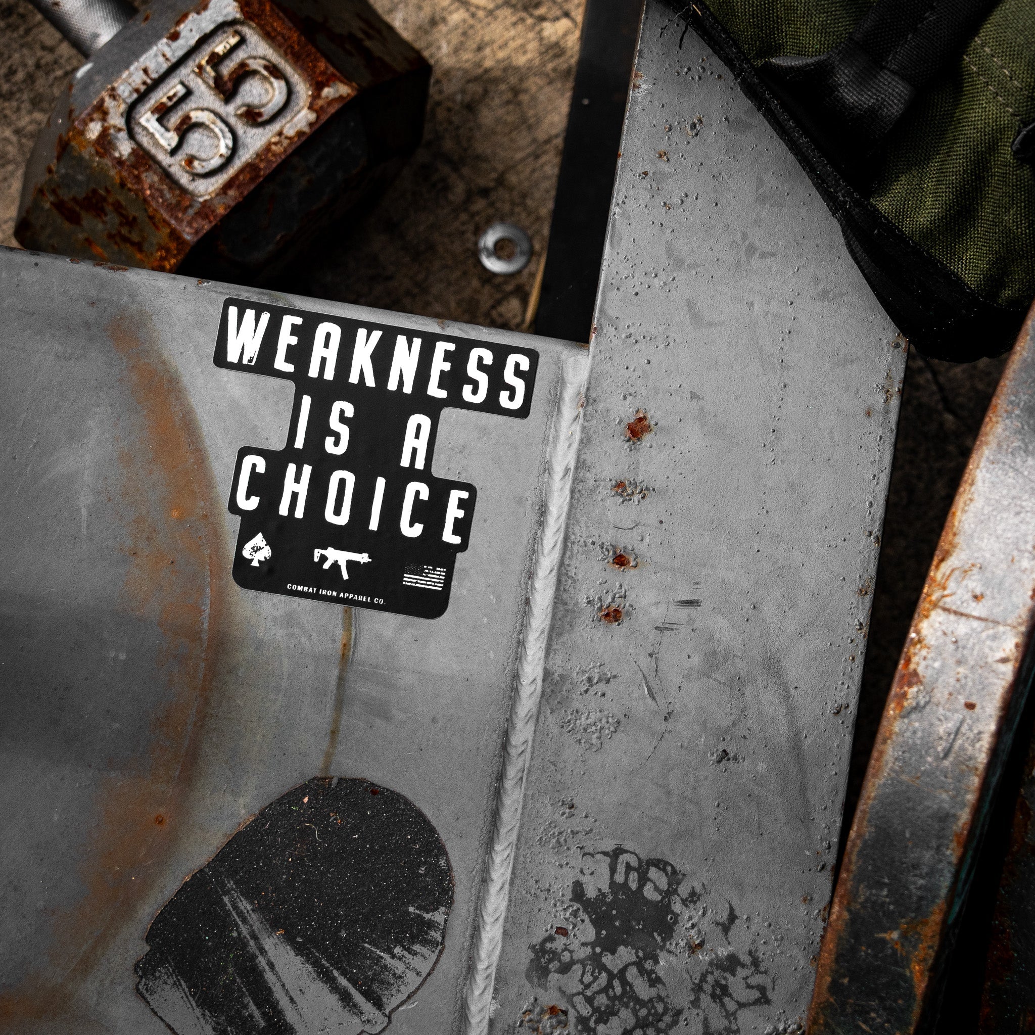 Weakness Is A Choice Stacked Decal Sticker - Image 3