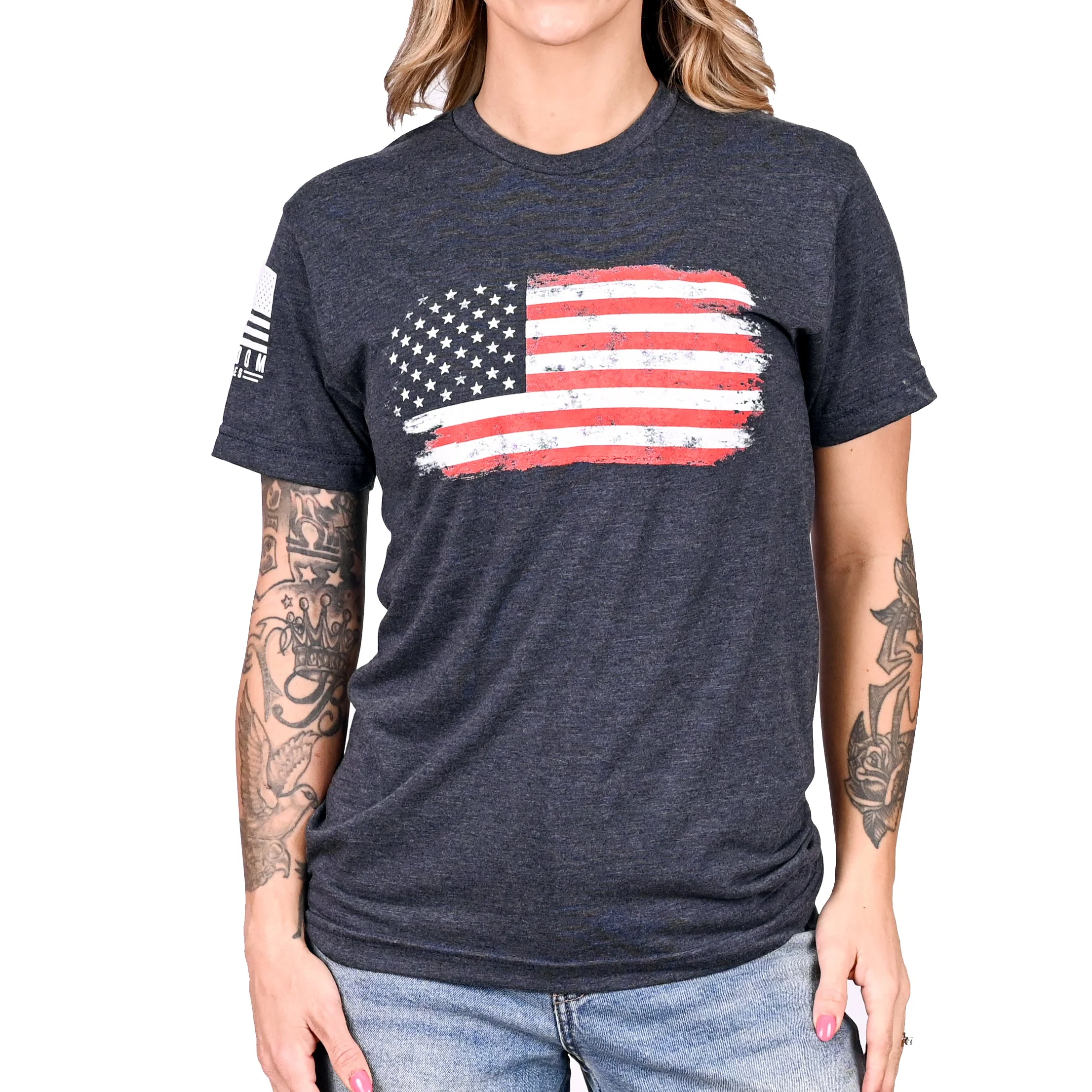 Women's Old Glory Boyfriend Fit Patriotic Tshirt - Image 2
