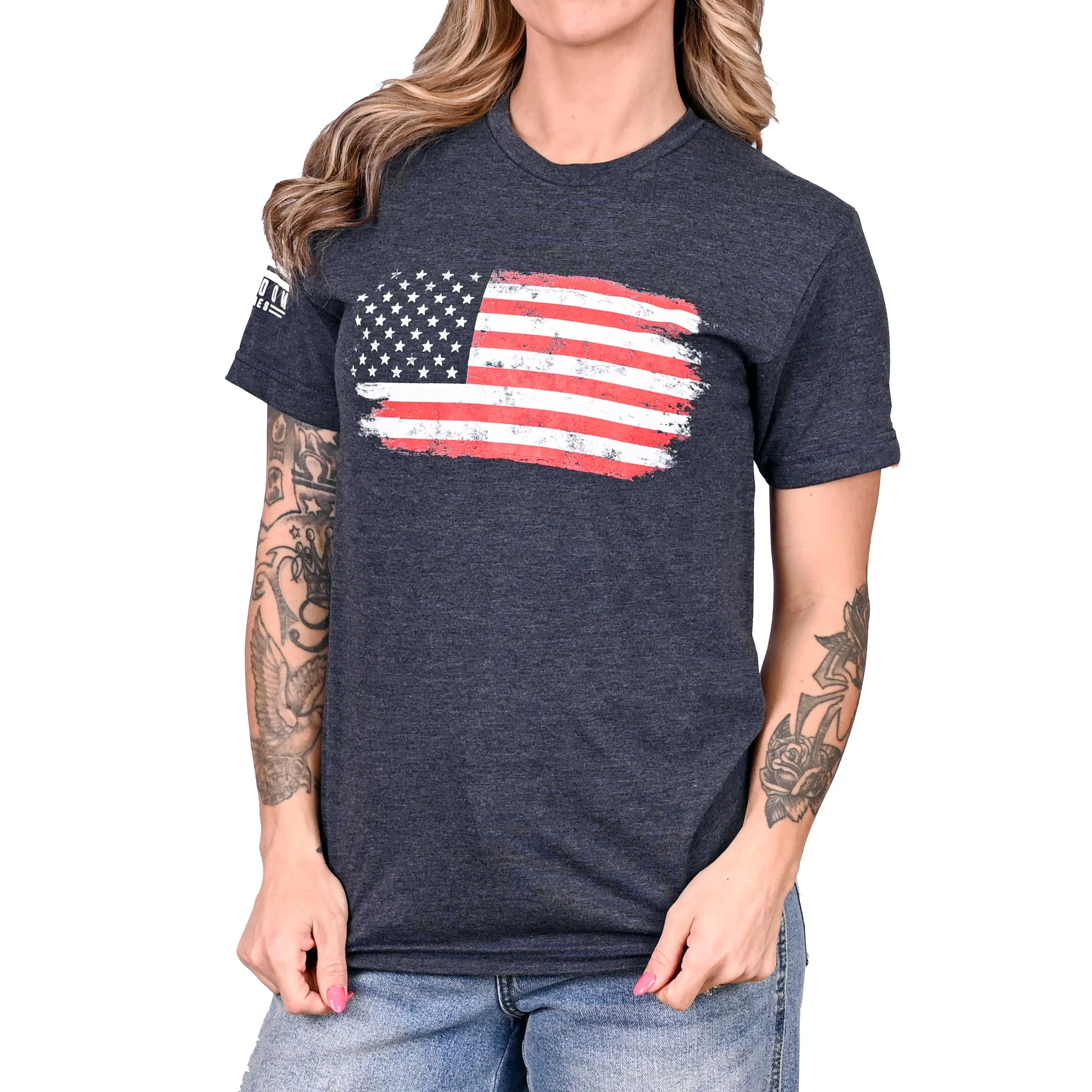 Women's Old Glory Boyfriend Fit Patriotic Tshirt - Image 3